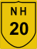 National Highway 20 (NH20) Map