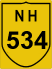 National Highway 534 (NH534) Map