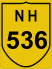 National Highway 536 (NH536) Map