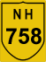 National Highway 758 (NH758) Map