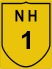 National Highway 1 (NH1) Map