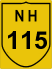 National Highway 115 (NH115) Map