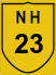 National Highway 23 (NH23) Map