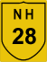 National Highway 28 (NH28) Map