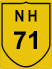 National Highway 71 (NH71) Map