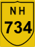 National Highway 734 (NH734) Map